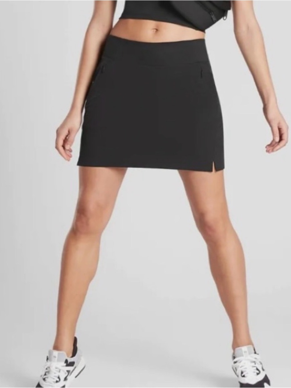 Athleta Soho Skirt Black zippered pockets 4